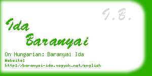 ida baranyai business card